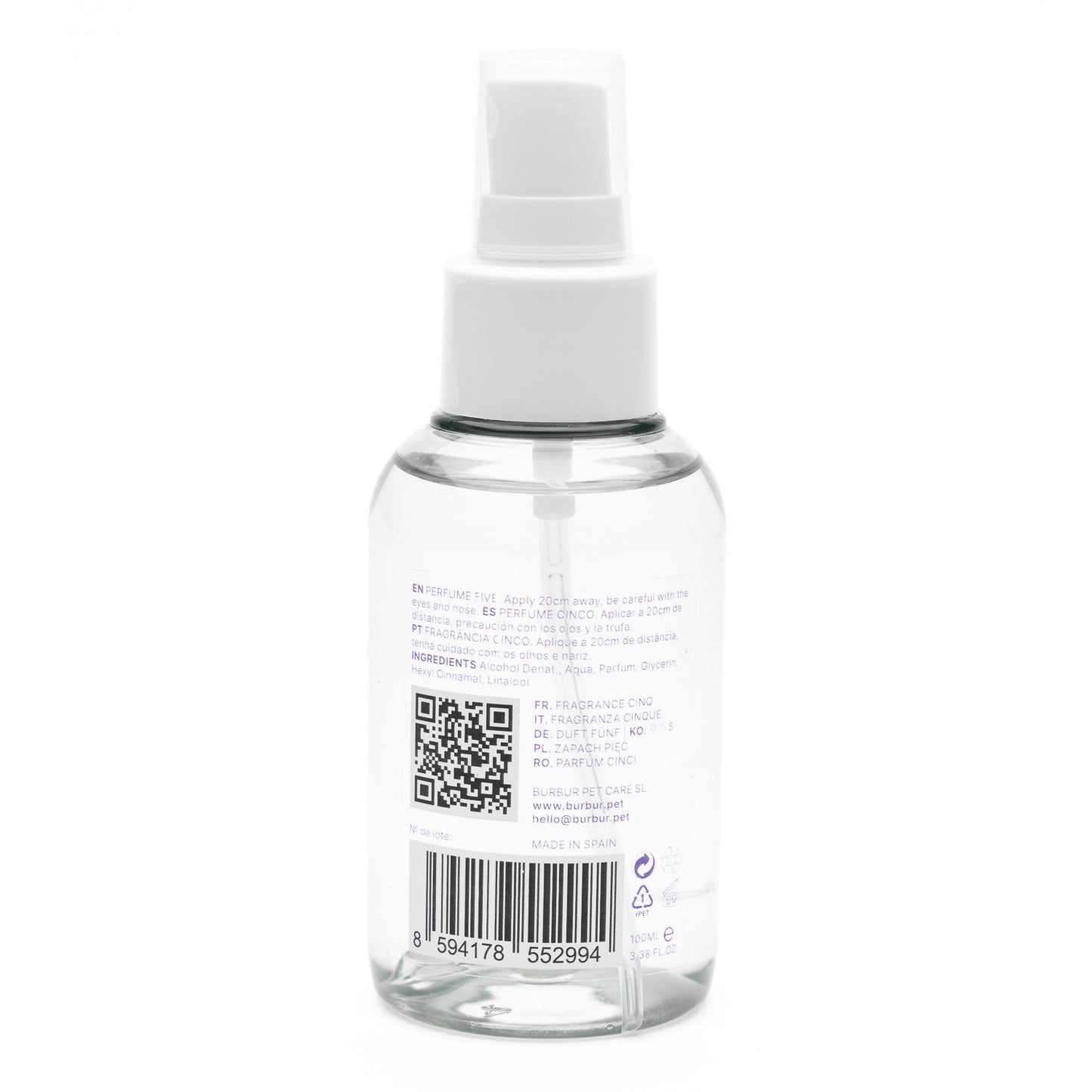 BURBUR DUFTSPRAY TIL HUND "FIVE"  100ML